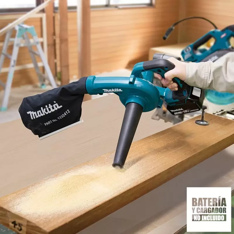 Sopladora 18V LXT 3.1 m³/min Baretool Makita-DUB185Z - Imagen 6