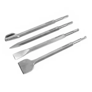 Set de cinceles x 4 piezas (punta, plano, ancho, acanalado) RANKOR-RCS910401