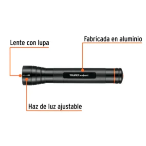 Linterna de aluminio LED Cree 850 lm con 3 pilas D, Truper 18814