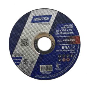 Disco de Corte BNA 12 Norton 4-1/2 x 3/64 Para Metal y Inox