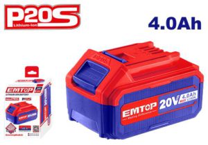 Batería 20 Voltios 4 Ah Emtop EBPK2002 de Ion de Litio