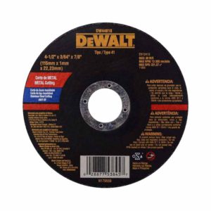 Disco de Corte 4½ x 3/64 x ⅞ Dewalt DW44618 Para Metal