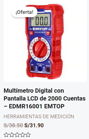 Oferta Multímetro Digital Emtop