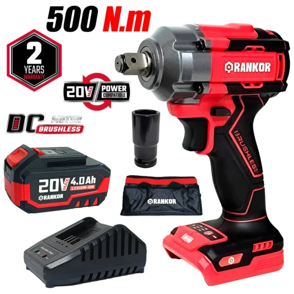 Llave de impacto 1/2" Brushless RLIW20002 RANKOR - Imagen 2