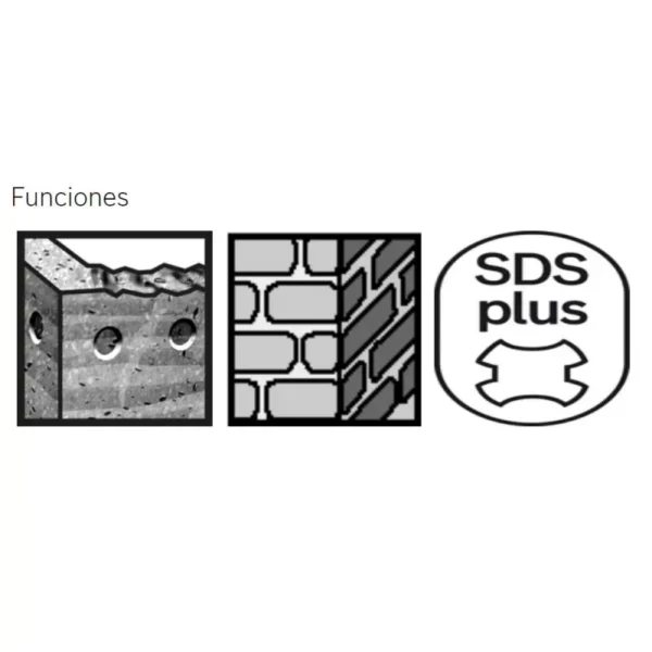 Broca SDS Plus-1 6.4mm-1/4''X2''X4'' ( S3 ) - 2608.685.943-000 BOSCH - Imagen 2