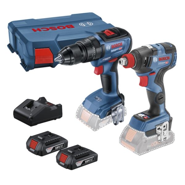 Taladro Percutor 1/2" GSB 18V-50 + Llave de Impacto 1/2" GDX 18V-200 18V Brushless - 0601.9J2.2E1-000 BOSCH