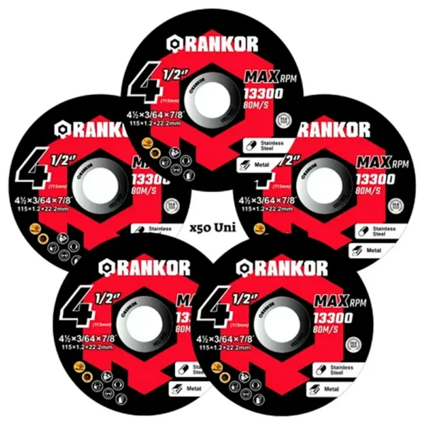 Disco abrasivo para desbaste 180x6x22.23mm (Caja x 25 Un) 100000049 RANKOR - Imagen 2