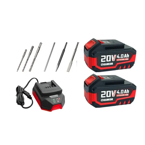 Rotomartillo inalámbrico SDS-Plus 3.2 J/ 20vx2.0ah Lion/MP/Brushless RLHD20001 RANKOR - Imagen 2