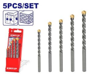Set de Brocas para Concreto - 5 piezas Emtop ECDB13051