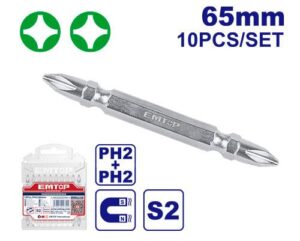 Juego De Puntas De Destornillador Emtop ESBTPH2233