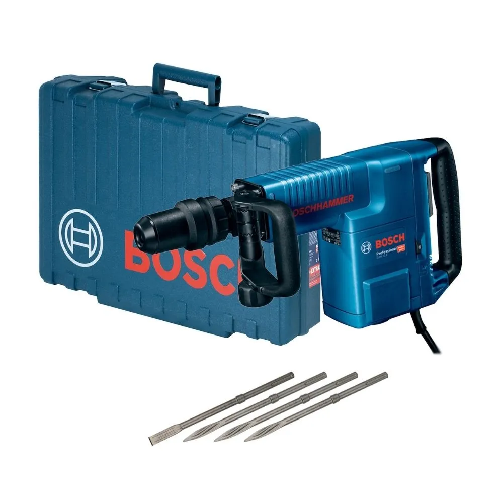 Rotomartillo BOSCH GSH 11 E 1500W 16.8J & 4 Cinceles 1 Rotomartillo GSH 11 E con cincel