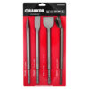 Set de cinceles x 4 piezas (punta, plano, ancho, acanalado) RANKOR-RCS910401