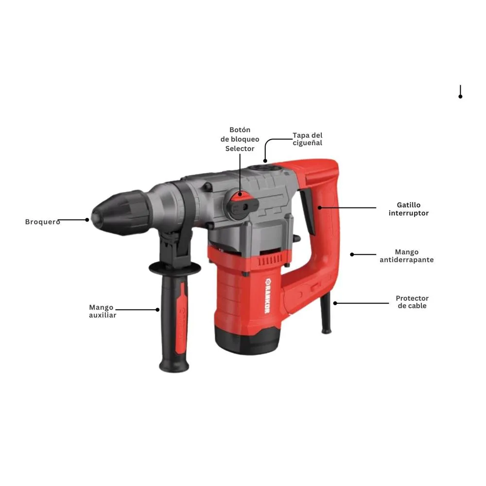 Martillo Perforador 1,050W 4.5 Joules Rankor - RH105001 - Imagen 2