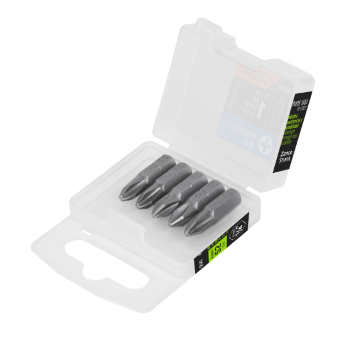 Estuche con 5 Puntas de Cruz PH2 1"-TRUPER EXPERT 12141
