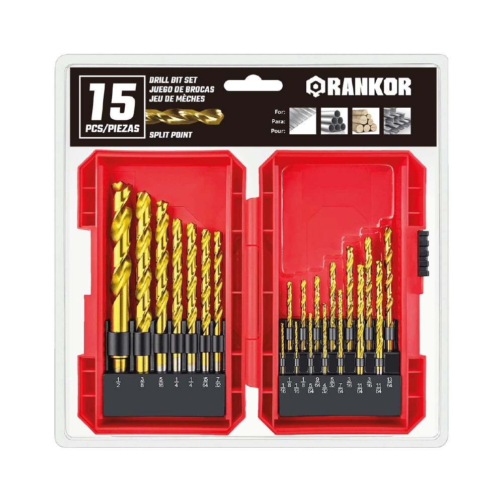 Set de 15 brocas para metal 1.5 a 10 mm RANKOR 100000040