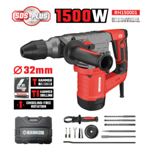 Rotomartillo SDS Plus 1500W 6J 950RPM 4500BPM Rankor RH150001