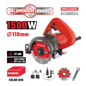 Cortadora de Mármol 4″ 1500W 12800RPM Disco 110mm Rankor RMS150001