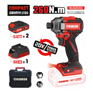 Atornillador de Impacto Inalámbrico 20V Brushless 260Nm 3000RPM Rankor RLIS20201