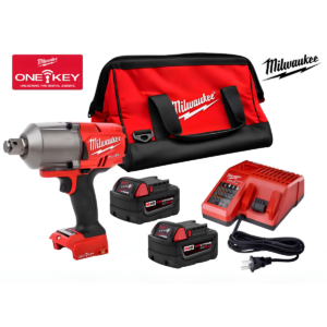 Llave de Impacto Alto Torque 3/4″ M18 FUEL ONE-KEY 1500 Lb-Pie Brushless + 2 Baterías 5Ah y Cargador Milwaukee 2864-20