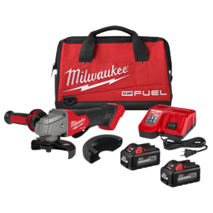 Esmeril Angular 4-1/2″ y 5″ M18 FUEL Brushless con Freno RAPIDSTOP + 2 Baterías 6Ah y Cargador Milwaukee 2880-22