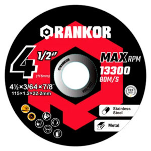 Disco de corte para metal 4 1/2 x 3/64 x 7/8 (50 unds) RANKOR RCW9111501